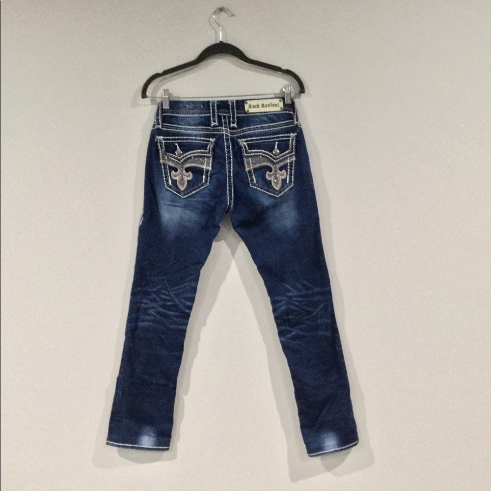 🎸Rock Revival Avery Straight leg Jeans size 28